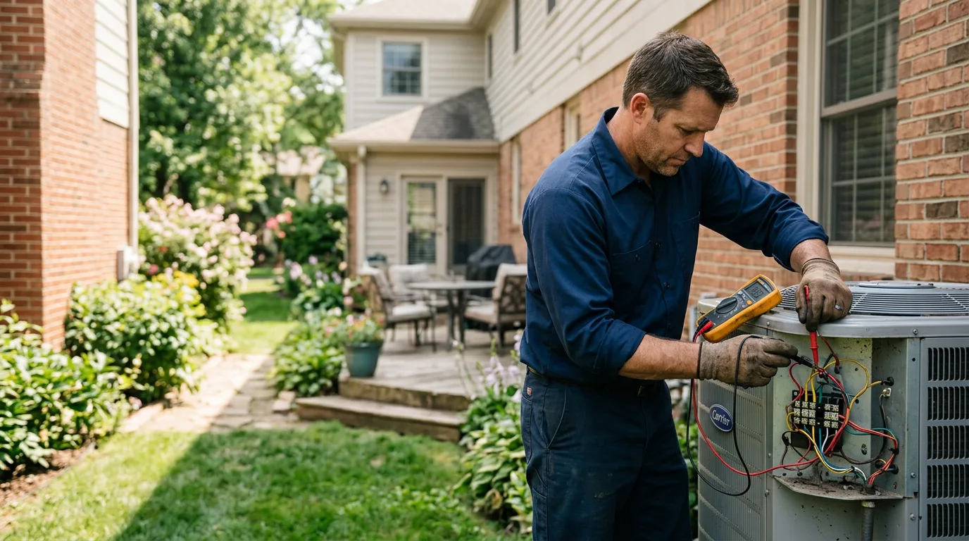 HVAC technician working near South New Berlin, NY
